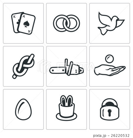 Vector Set of Magic and Illusion Icons.  26220532