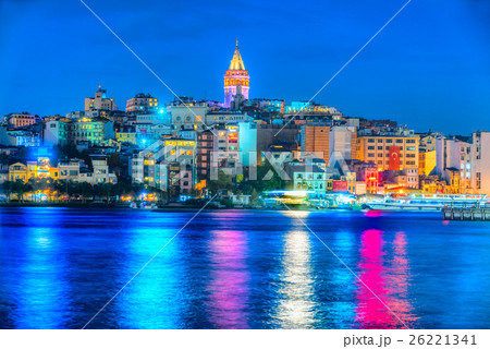 Istanbul at sunset - Galata district, Turkey 26221341