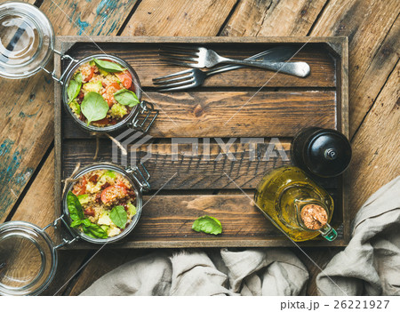 Quinoa salad with sun-dried tomatoed, cherry Quinoa salad with sun-dried tomatoed, cherry 26221927