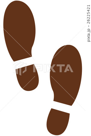 靴跡のイラスト素材 26225421 Pixta