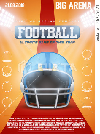 Poster Template of American Football Helmet 26225621