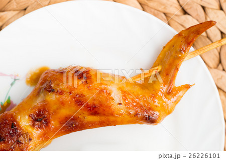 Chicken wing grill in Thai style street food. 26226101