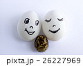 Funny eggs imitating a happy family with baby 26227969