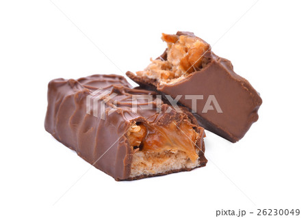 caramel chocolate isolated on white background caramel chocolate isolated on white background 26230049
