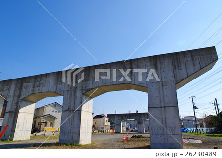 埼玉県道160号川越北環状線 建設中 2016年11月　JR川越線北側付近 橋脚 26230489