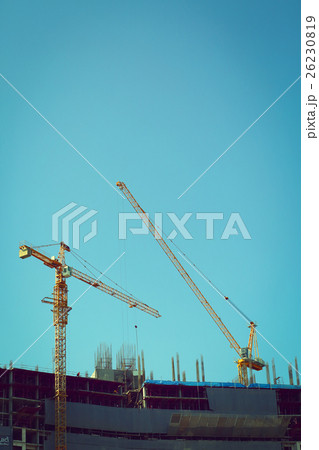 machinery crane working in construction site machinery crane working in construction site 26230819