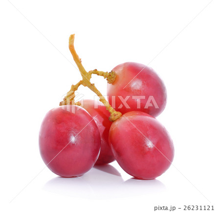 Red grapes isolated on white background 26231121