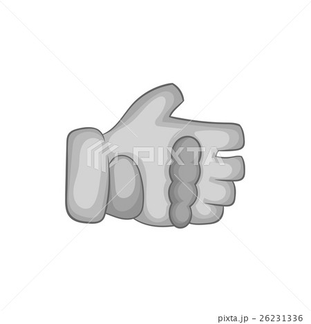 Paintball glove icon, black monochrome style 26231336