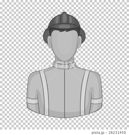 Fireman icon, black monochrome style Fireman icon, black monochrome style 26231450