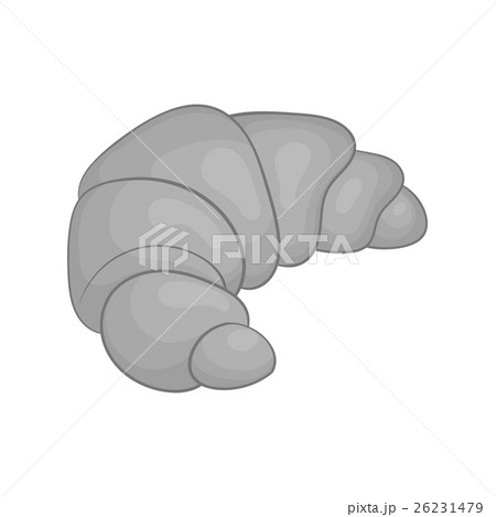 Croissant icon, black monochrome style 26231479
