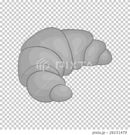 Croissant icon, black monochrome style 26231479