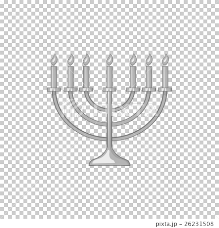 Menorah icon, black monochrome style Menorah icon, black monochrome style 26231508