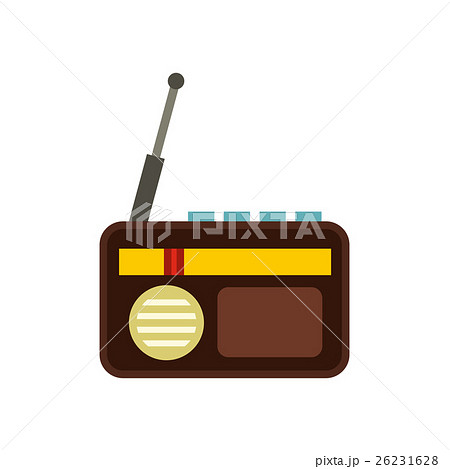 Retro radio icon, flat style Retro radio icon, flat style 26231628