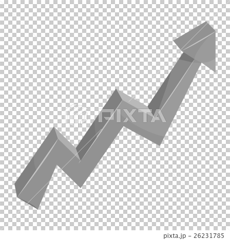 Business arrow icon, black monochrome style Business arrow icon, black monochrome style 26231785