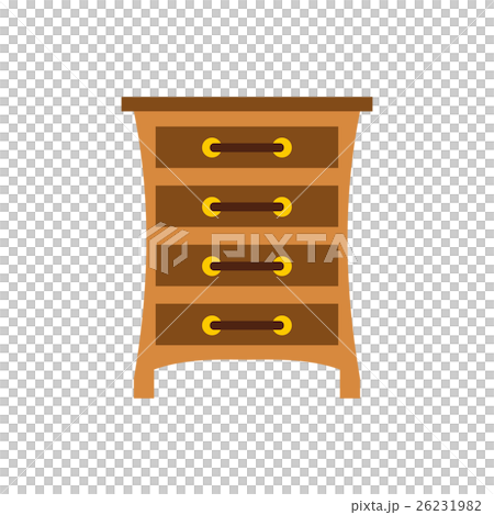 Chest of drawers icon, flat style Chest of drawers icon, flat style 26231982