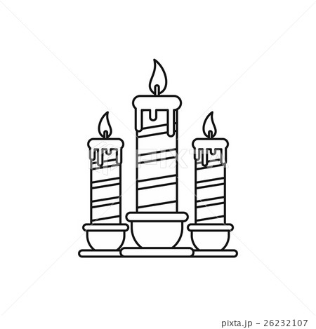 Festive candles icon, outline style 26232107