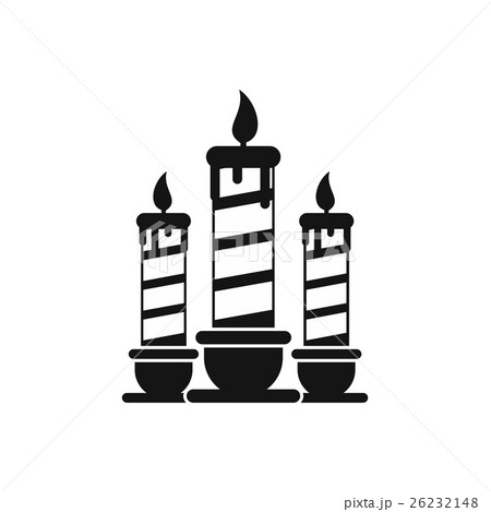 Festive candles icon, simple style 26232148