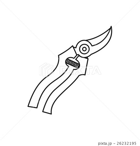 Garden pruner icon, outline style 26232195