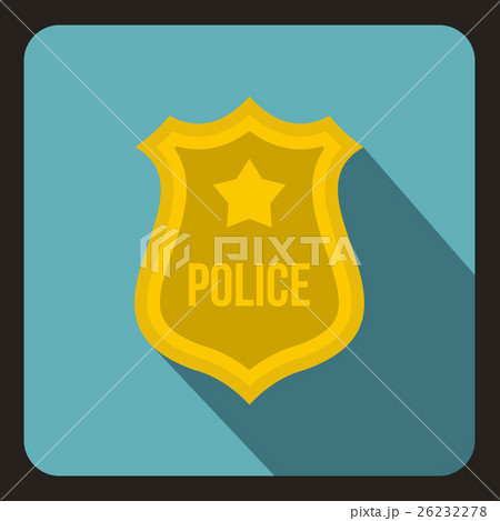 Police badge icon, flat style 26232278