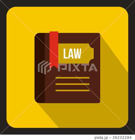 Law book icon in flat style 26232284