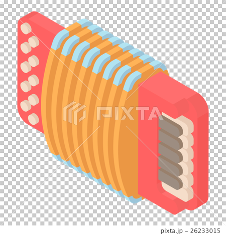 Modern accordion icon, cartoon style 26233015