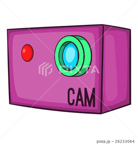 Action video digital camera icon, cartoon style 26233064