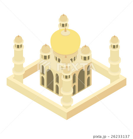 Taj Mahal icon, cartoon style 26233137