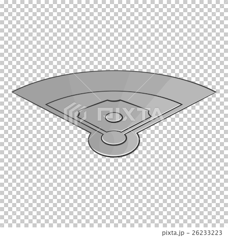 Field for baseball icon, black monochrome style Field for baseball icon, black monochrome style 26233223