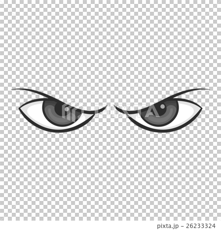 Gloomy eyes icon, black monochrome style 26233324