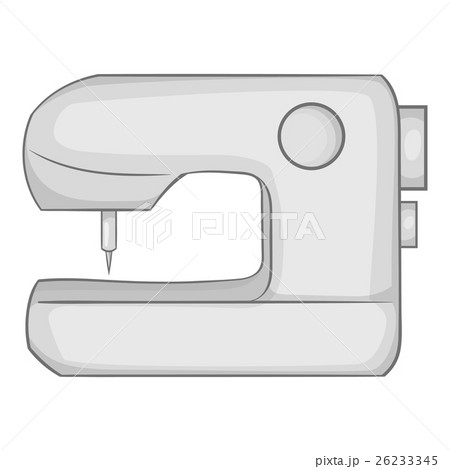Sewing machine icon, black monochrome style 26233345
