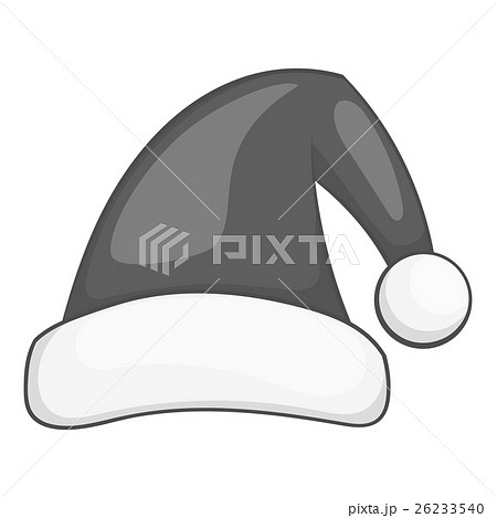 Santa Claus hat icon, black monochrome style Santa Claus hat icon, black monochrome style 26233540