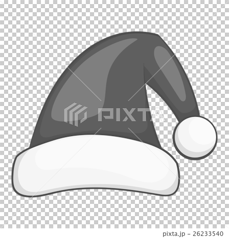 Santa Claus hat icon, black monochrome style 26233540
