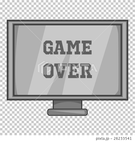 Monitor with word game over icon Monitor with word game over icon 26233541