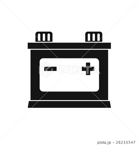 Car battery icon, simple style 26233547