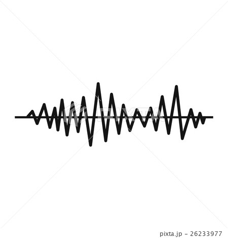 Music sound waves icon, simple style 26233977
