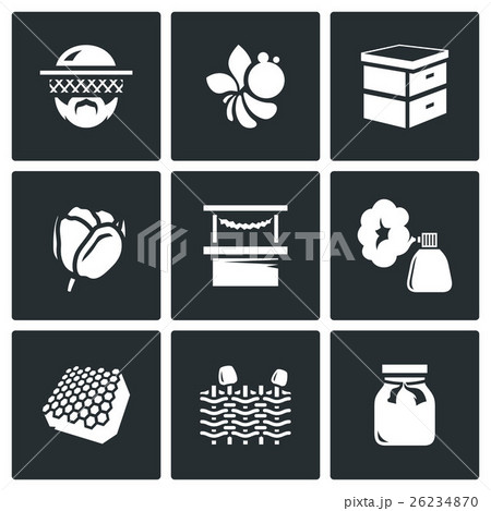 Vector Set of Apiary Icons. Vector Set of Apiary Icons. 26234870