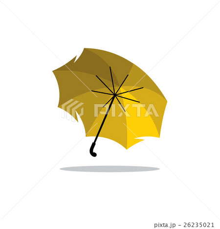 Vector Yellow Umbrella Cartoon Illustration. Vector Yellow Umbrella Cartoon Illustration. 26235021