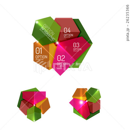 Set of abstract geometric paper graphic layouts Set of abstract geometric paper graphic layouts 26235366