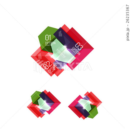Set of abstract geometric paper graphic layouts Set of abstract geometric paper graphic layouts 26235367