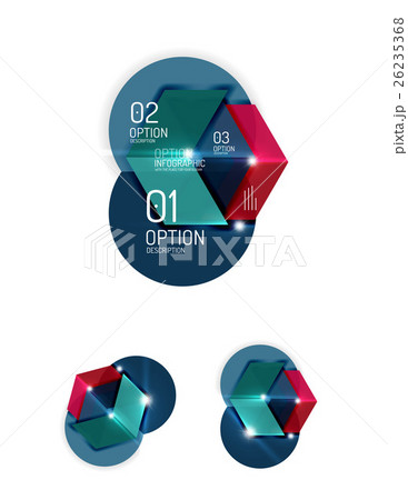 Set of abstract geometric paper graphic layouts Set of abstract geometric paper graphic layouts 26235368