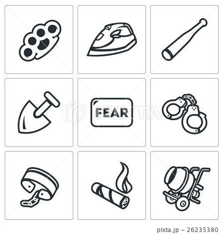 Vector Set of Slavery Icons. Vector Set of Slavery Icons. 26235380