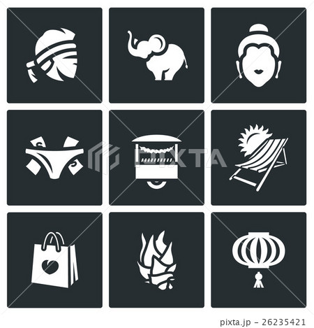 Vector Set of Thailand Icons.  26235421