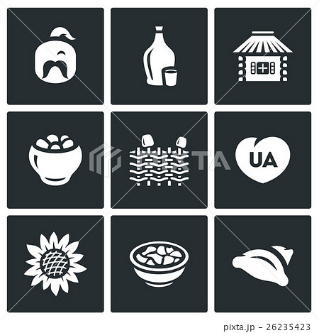 Vector Set of Ukraine Icons.  26235423