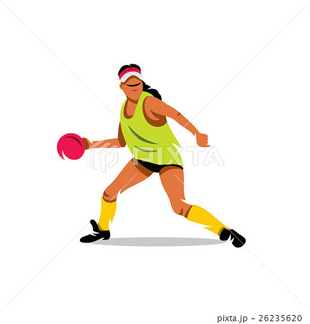 Vector Girl playing dodge ball Vector Girl playing dodge ball 26235620
