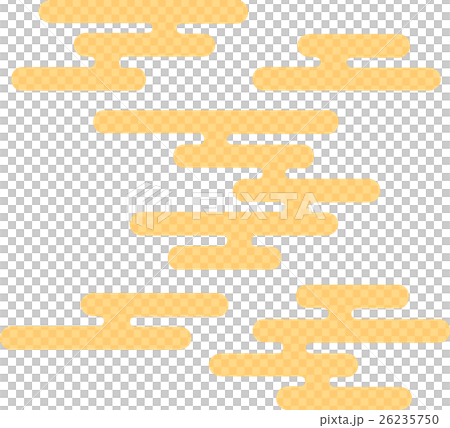 雲 霞の和柄模様 市松のイラスト素材