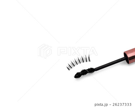 Mascara and fake eye lash isolated on white Mascara and fake eye lash isolated on white 26237333