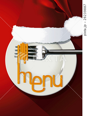 Vector illustrator of Christmas menu red 26239887