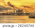 夕焼暮れの工場 26240740