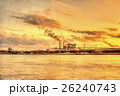 夕暮れの工場 26240743