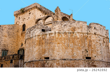 detail Norman tower of the castle of Conversano 26242892